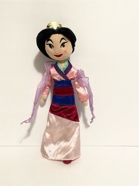 Disney Mulan Soft Stuffed Doll Plush Kimono Pink 12” Princess Toy